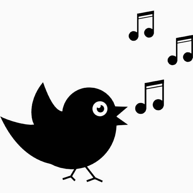 image of cartoon bird singing